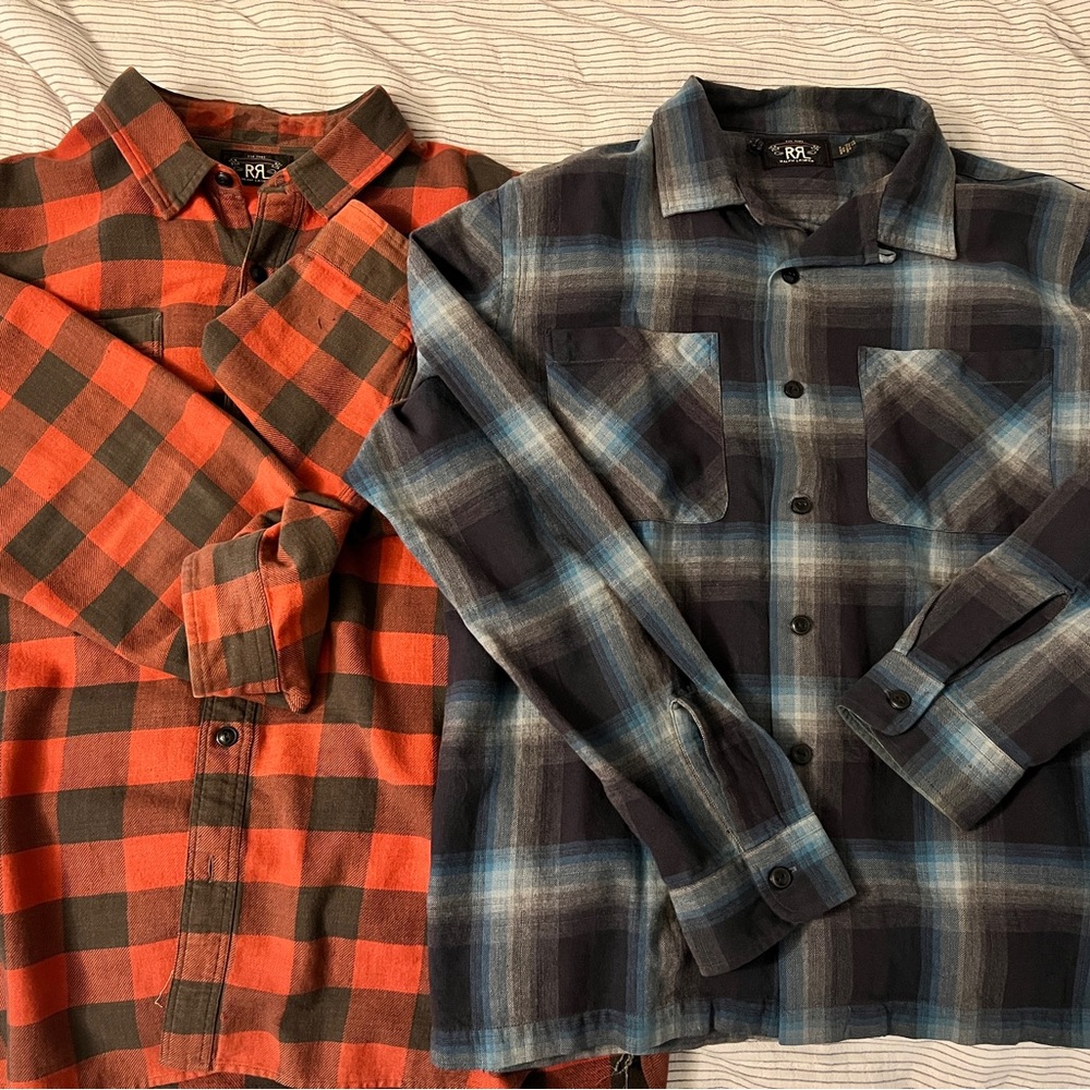 Ralph Lauren RRL flannel/plaid button ups